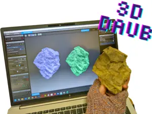 Photo of 3D scan of daub